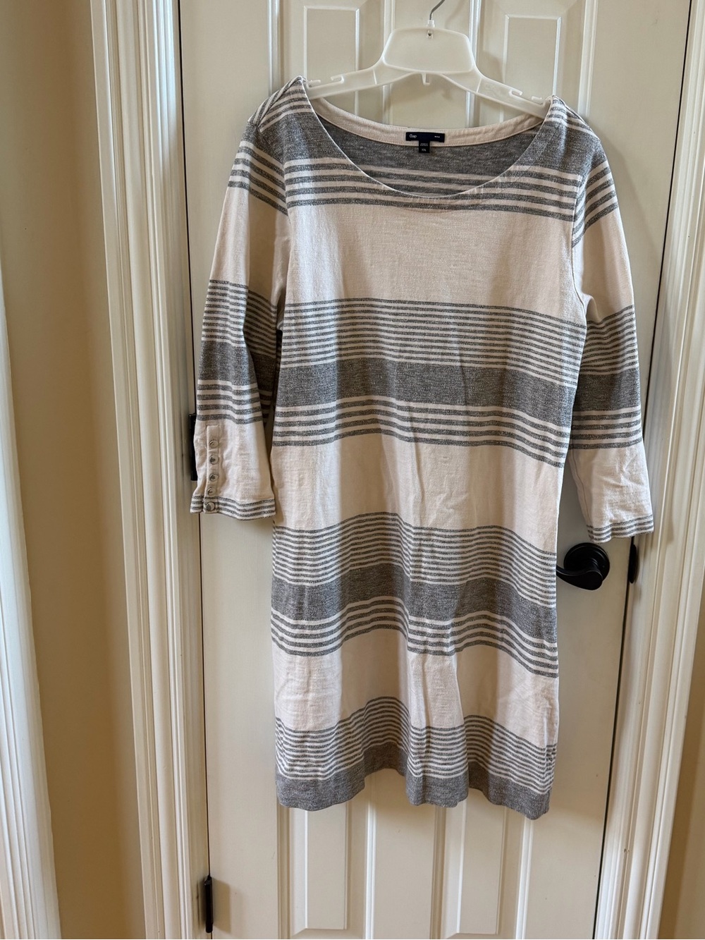 Striped Knit Shift Dress, Size XXL